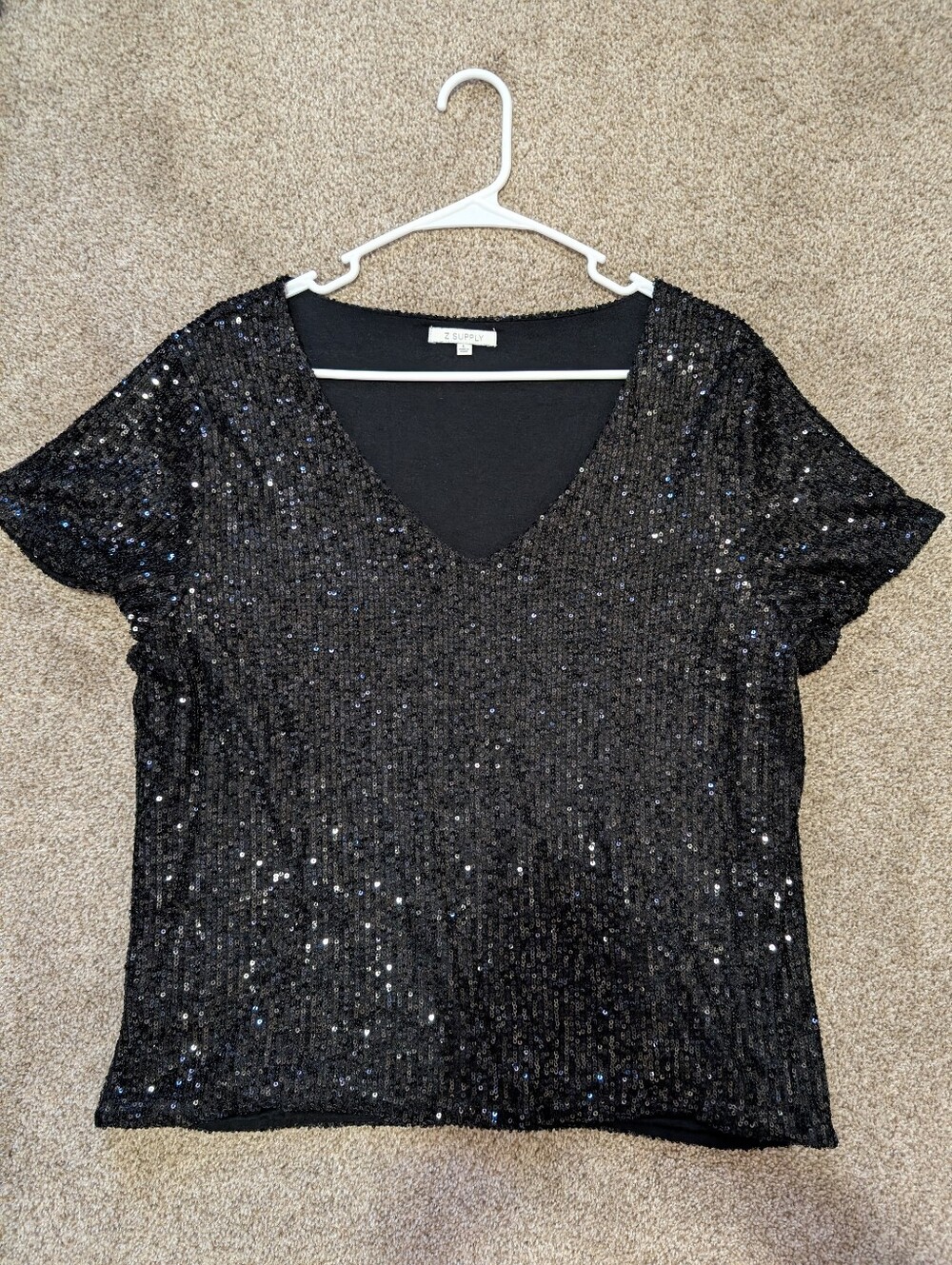 Black Sequined Top